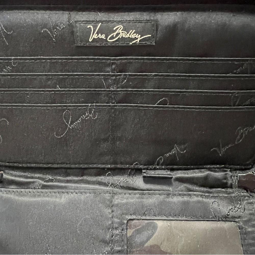 Vera Bradley Black Paisley Quilted Wallet - Picture 3 of 7